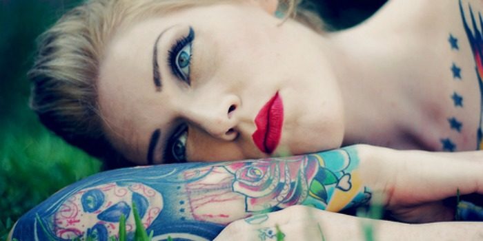Click to enlarge Girl with tattoos