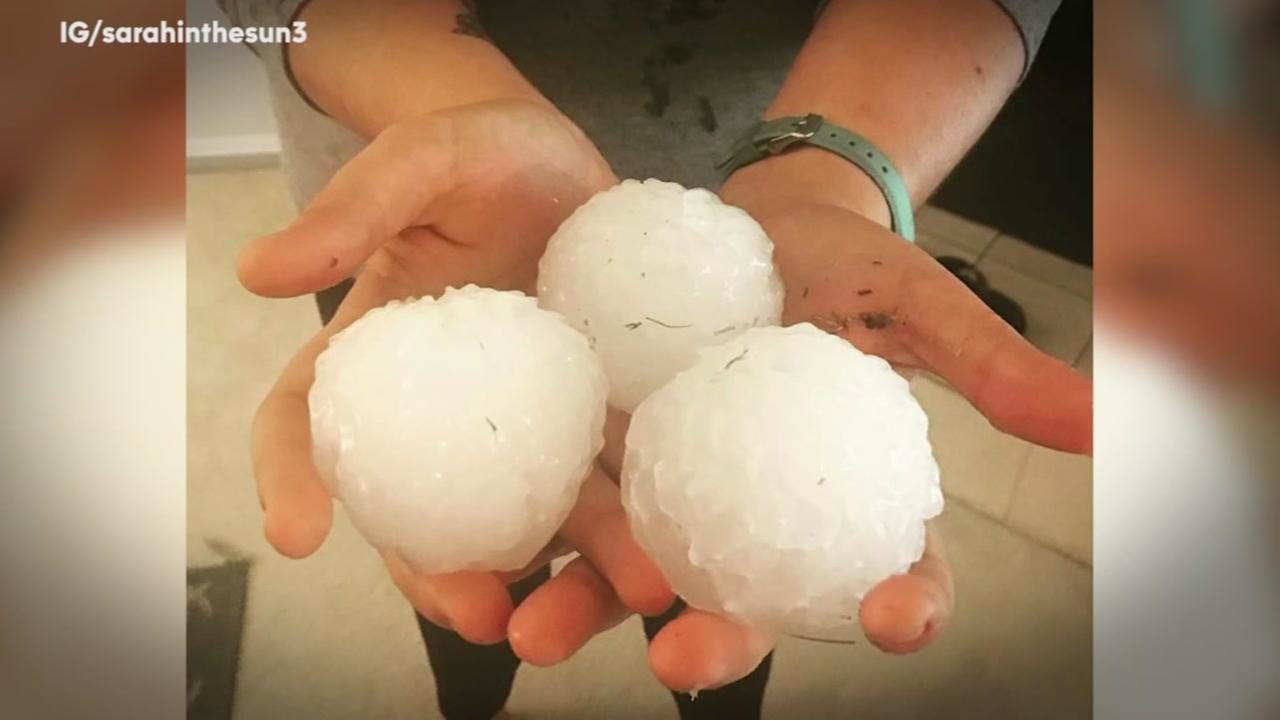 Click to enlarge lARGE HAIL