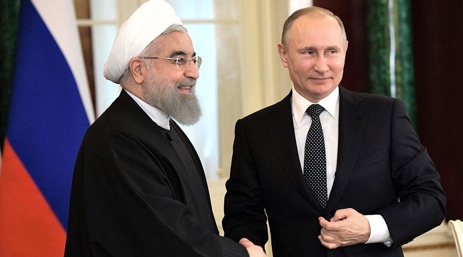 Putin and Hassan Rouhani