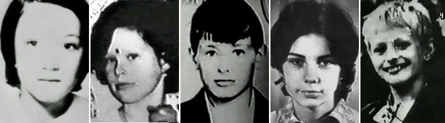Click to enlarge Chikatilo's victims.