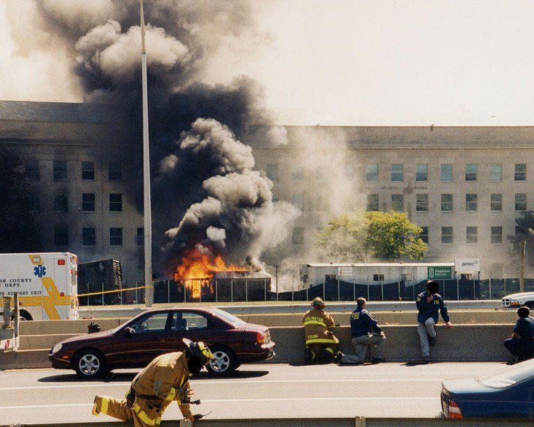 Click to enlarge Pentagon impact site