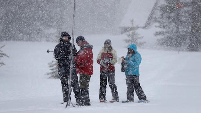 Click to enlarge Snowpack survey in California