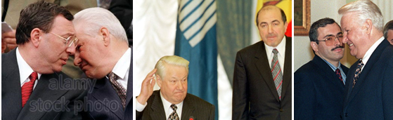 Yeltsin with boyars
