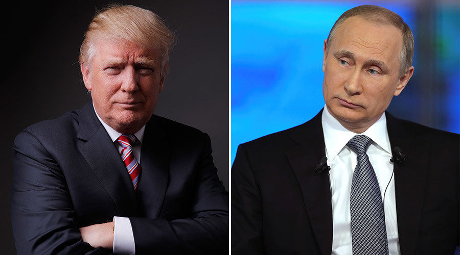 U.S. President Donald Trump (L), Russian President Vladimir Putin (R)