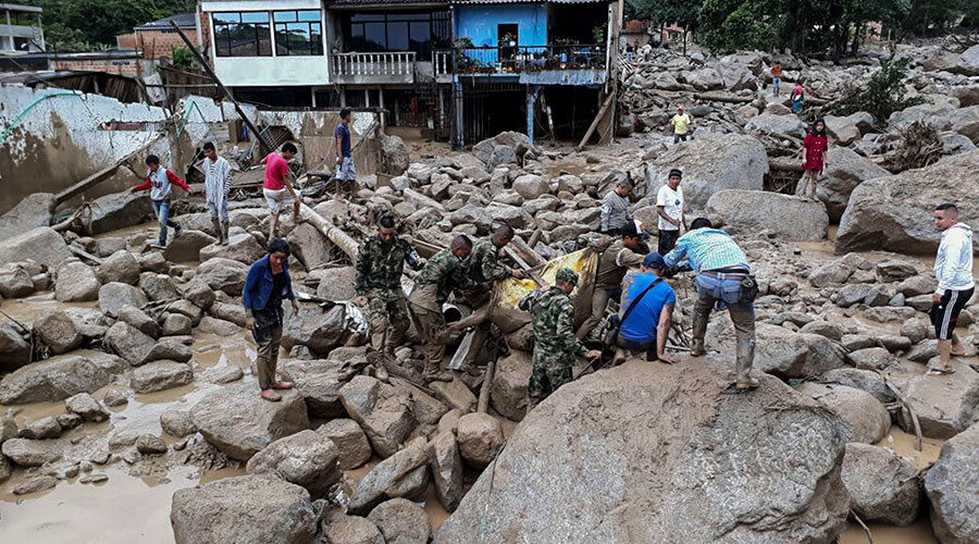 A mudslide in Mocoa