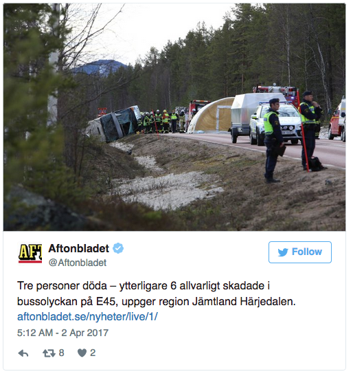sweden bus crash