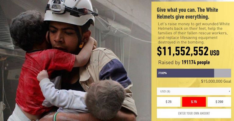 White Helmet funding campaign