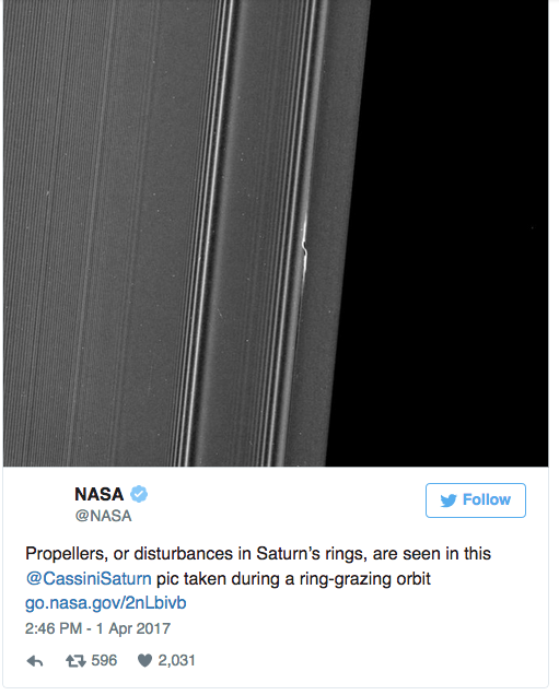 Click to enlarge Saturn ring tweet