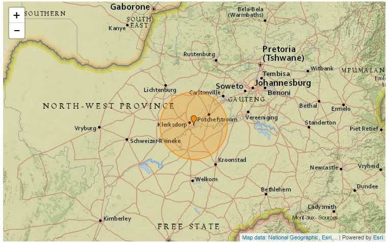 Pretoria earthquake