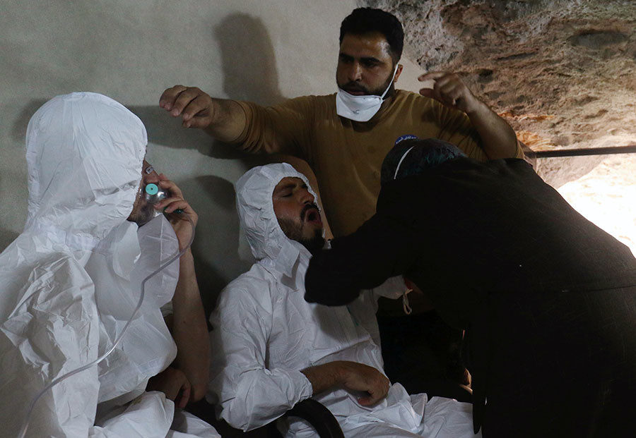 'Victims' of alleged gas attack