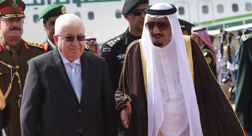 King Salman and Fuad Masum