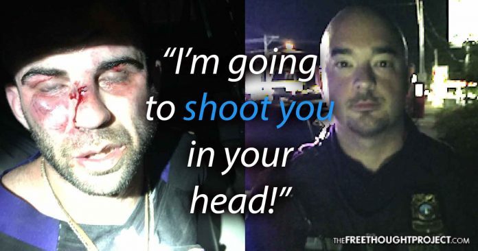 cop says shoot man in head
