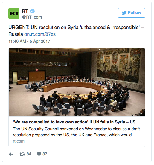 Russia / Syria tweet