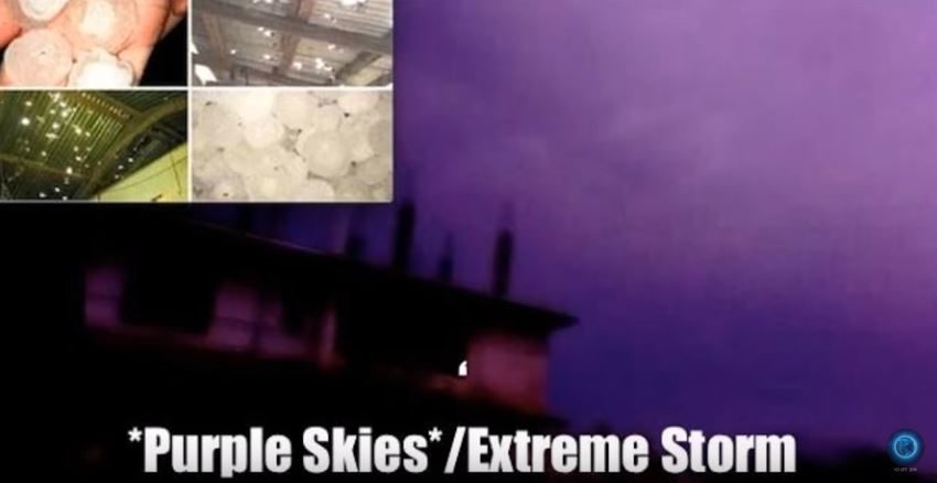 Click to enlarge Purple skies over India