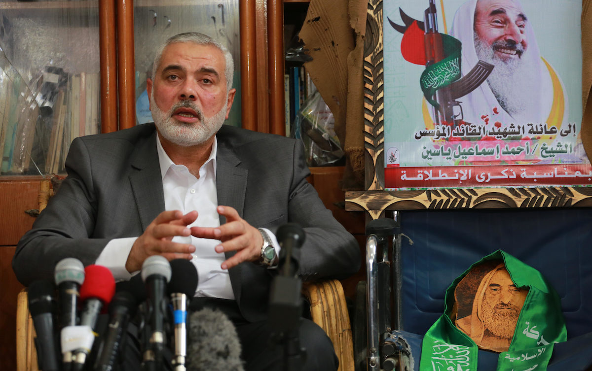 Click to enlarge Hamas leader Ismail Haniya