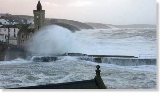 Click to enlarge Porthleven storm waves 2014