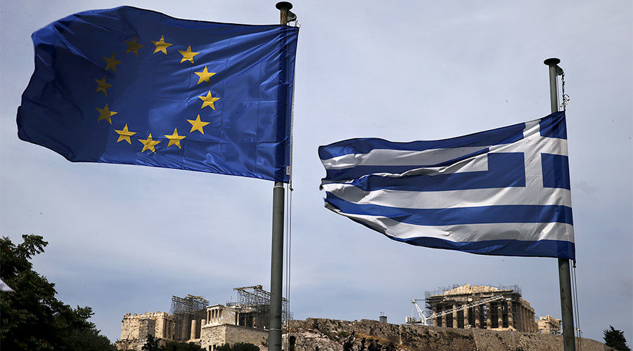 Click to enlarge greek flag eu flag