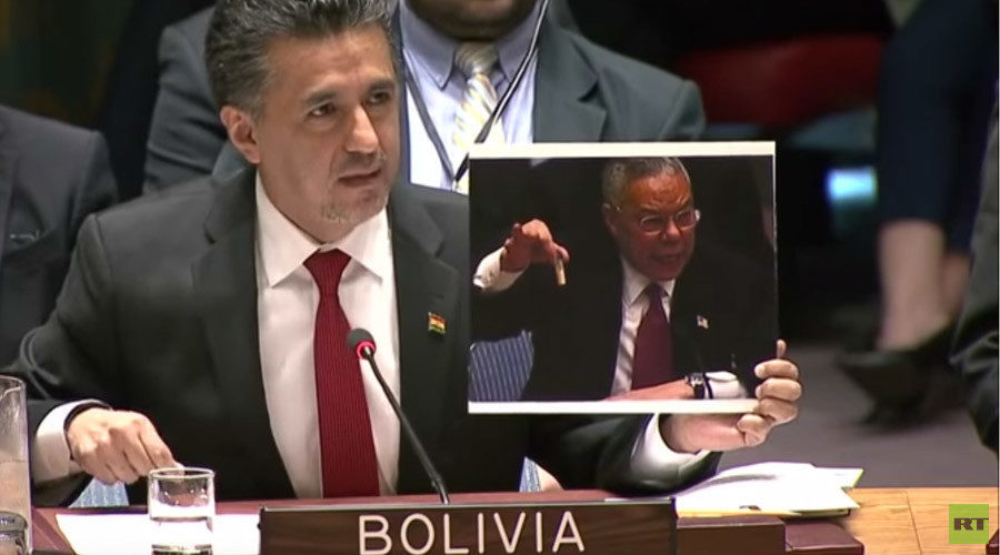 Click to enlarge Bolivia UN Security Council Trump airstrikes Syria chemical attack