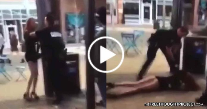 cop smashing tiny women