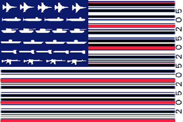 Click to enlarge military industrial complex flag