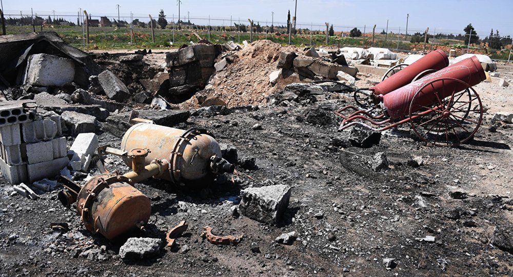 destruction after syria chemical attack