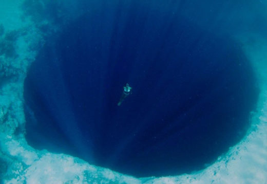 Ocean bottom sinkhole