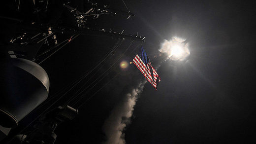 US Navy fires tomohawk missiles