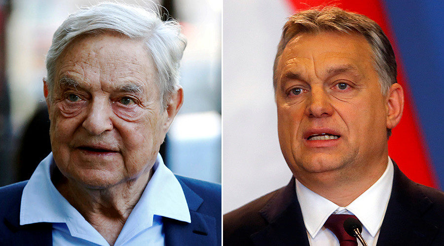 George Soros and Victor Orban 