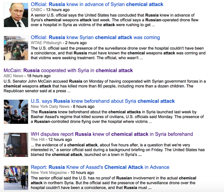 US Russia Syria chemical attacks propaganda