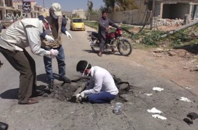 White Helmets handling sarin gas