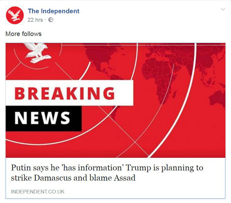 Putin propaganda Syria false flag chemical attack