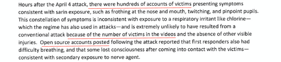 US evidence Syria chemical attack false flag