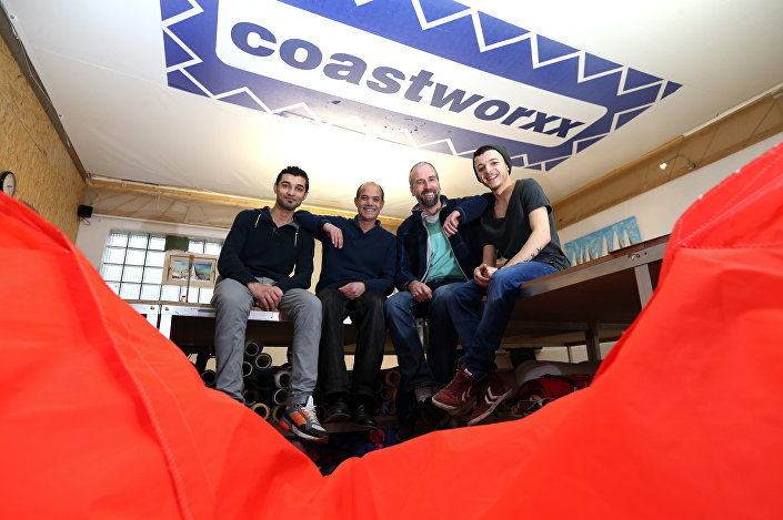 Owner Christian Lubbe (second from the left) and the Coastworxx team