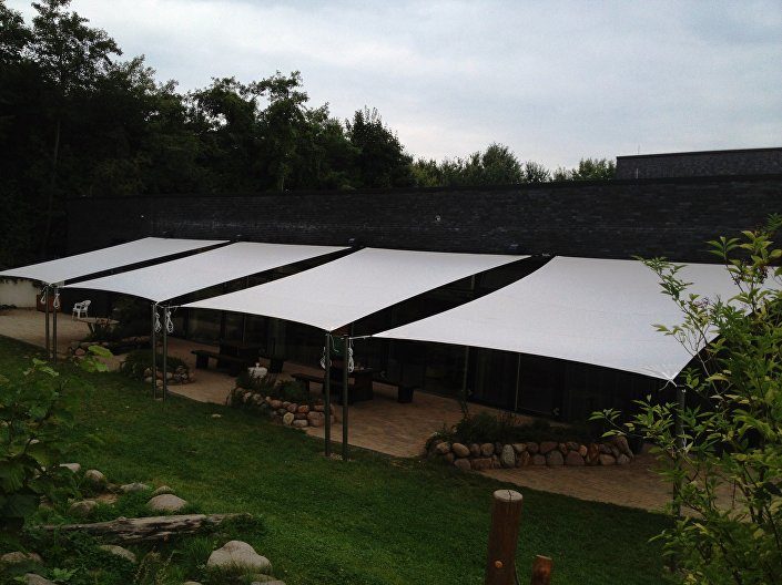 Click to enlarge Sunshades made by Coastworxx workers