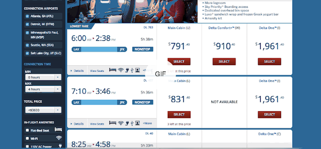Click to enlarge delta flight booking