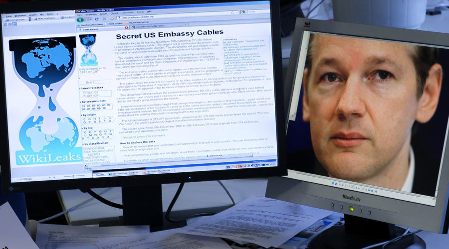 Wikileaks on computer screen