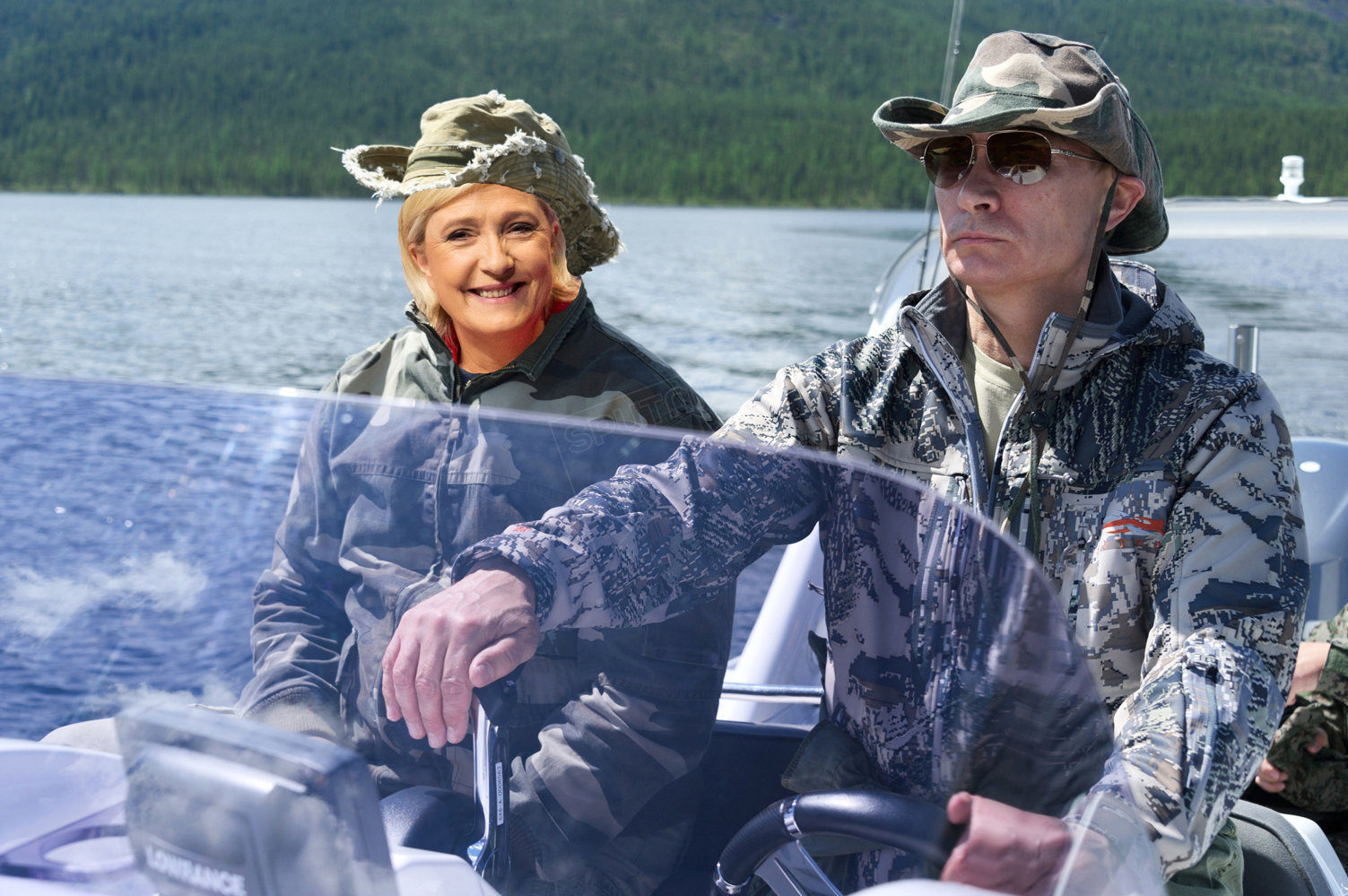 Click to enlarge Marine Le Pen and Vladimir Putin (collage)