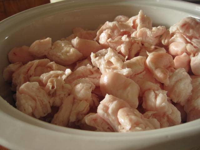 Click to enlarge Cubed lard