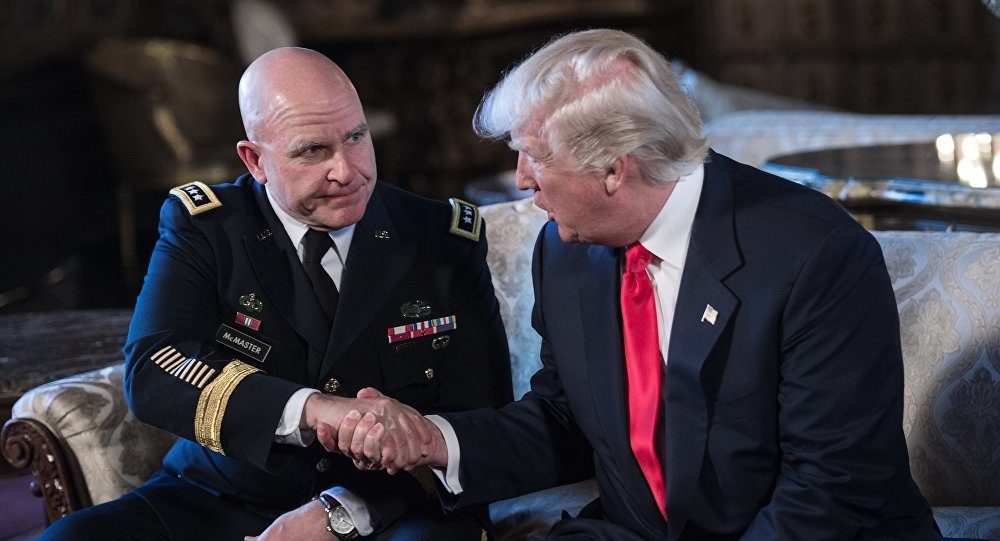 Herbert McMaster and Donald Trump