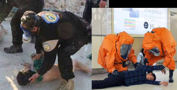 white helmets no gloves sarin