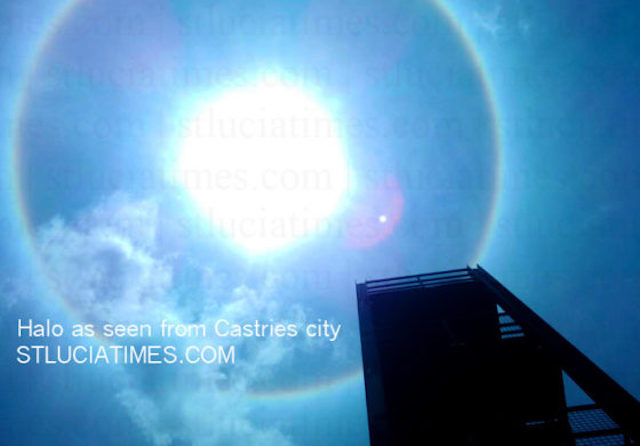 St Lucia sun halo
