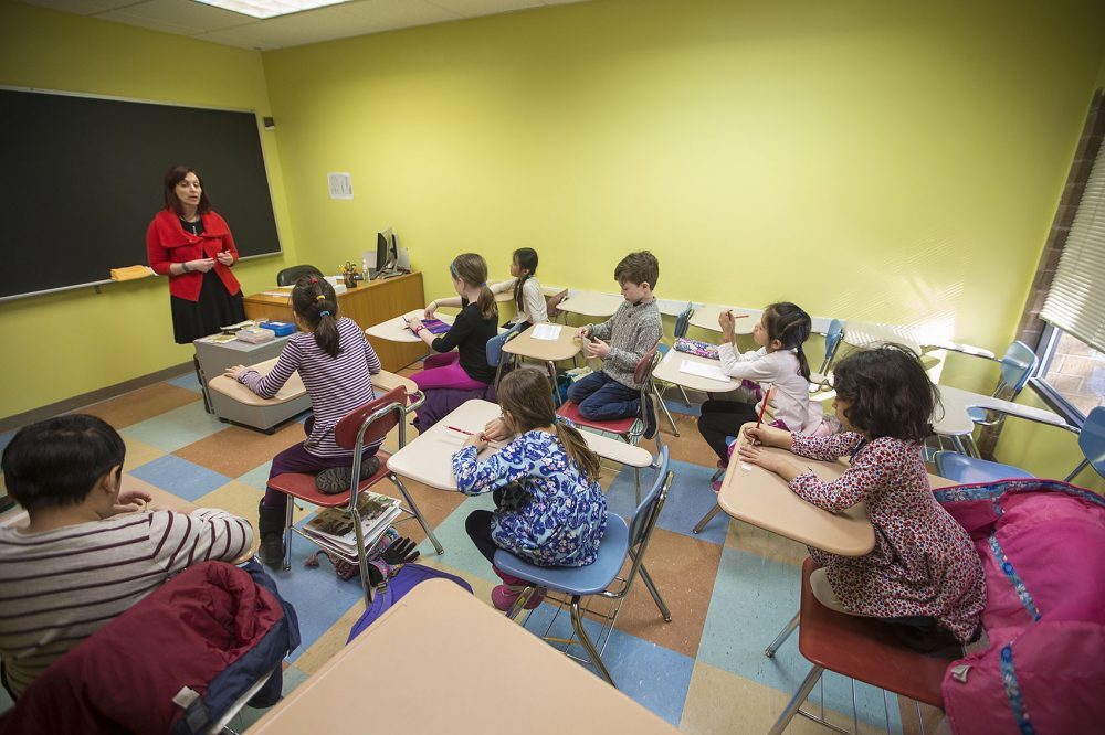 Click to enlarge Students prepare to take the Math Kangaroo test
