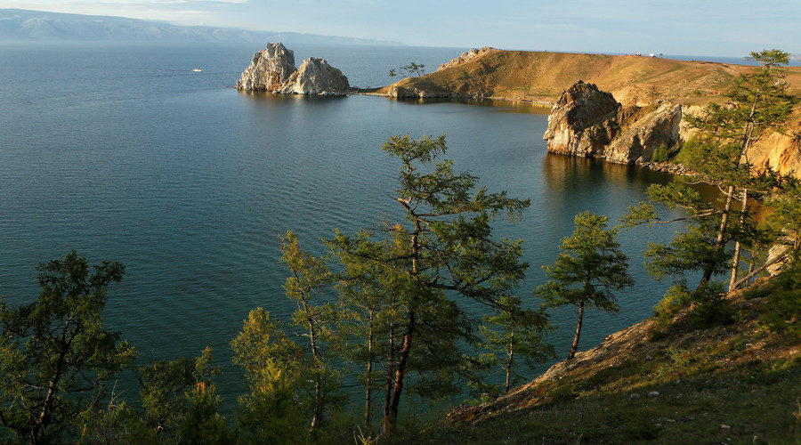 The Burkhan cape of the Olkhon Island at the Baikal Lake, Eastern Siberia
