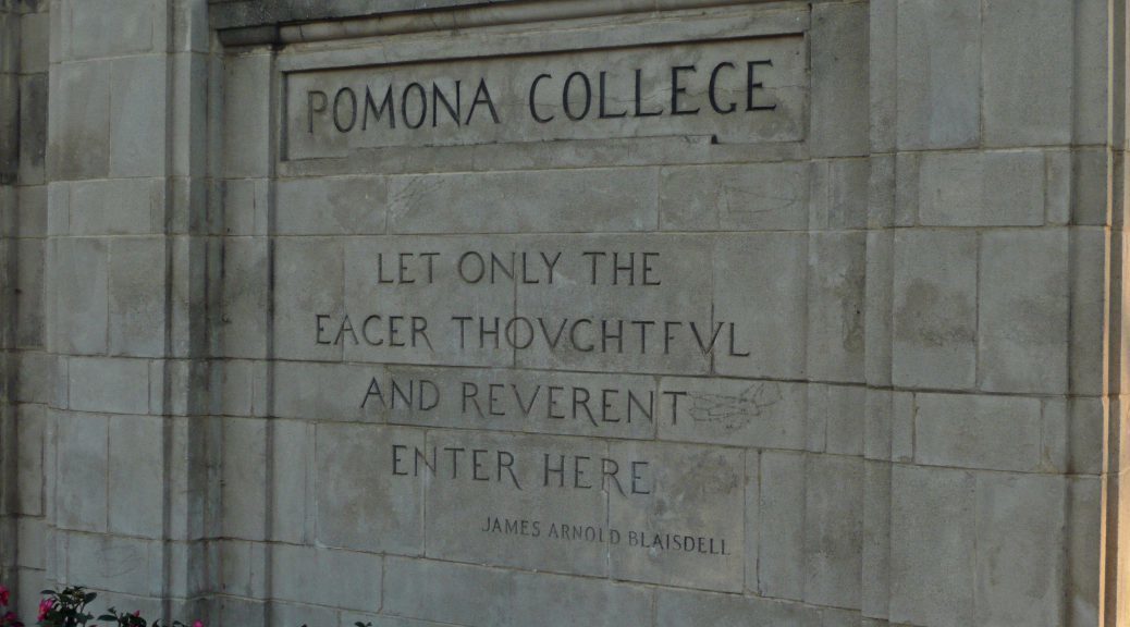 Click to enlarge pomona college motto
