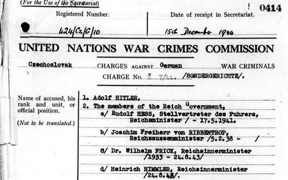 Click to enlarge UN war crimes indictment Hitler