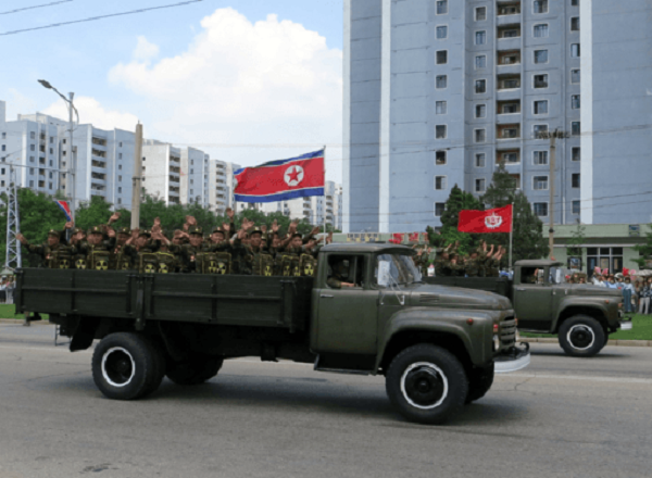 Click to enlarge North Korean troops