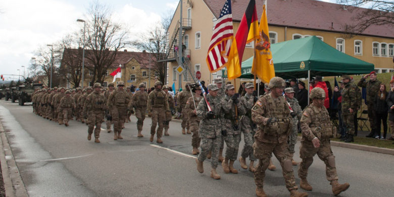 american troops german