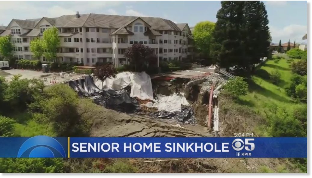 Massive Sinkhole Opens Up Behind Retirement Home In Pinole