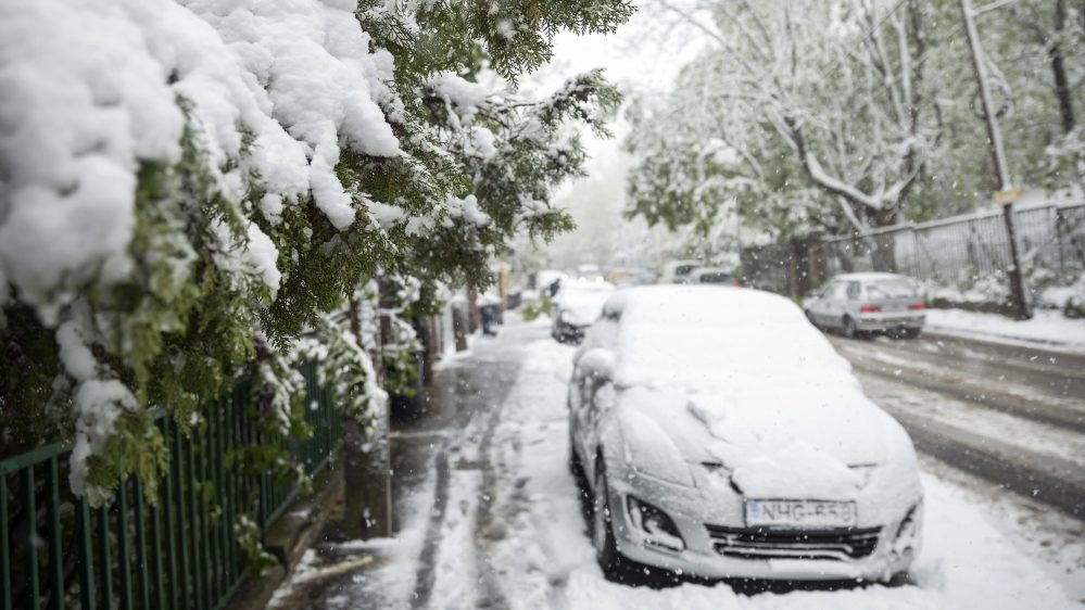 Click to enlarge The wintry mix is forecast to drift across the Hungarian Plain