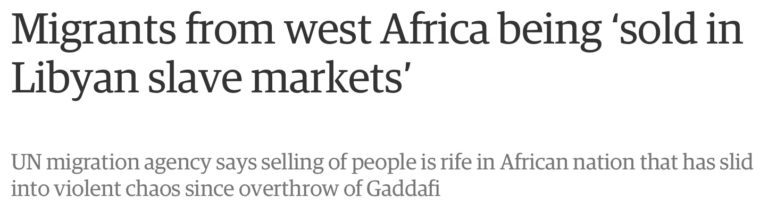 Click to enlarge Slavery in Libya